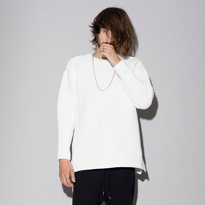 ワッフルBIGプルオーバーニット