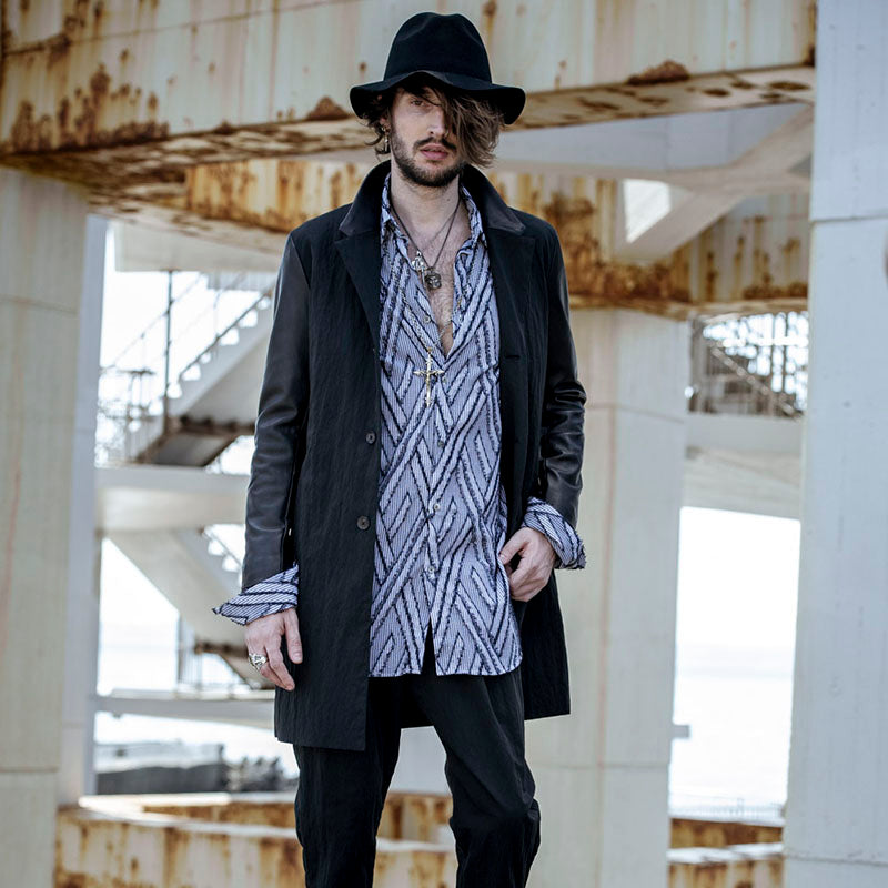 フリンジJQストライプロングシャツ