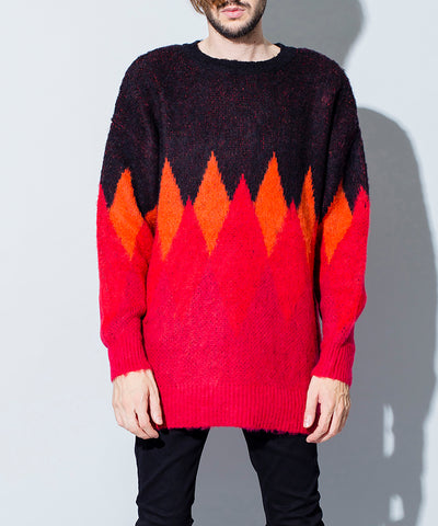 モヘアニットアーガイルJQ-BIG-PO