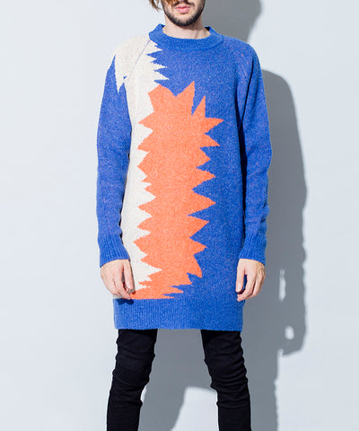 スラブニットロングプルオーバー