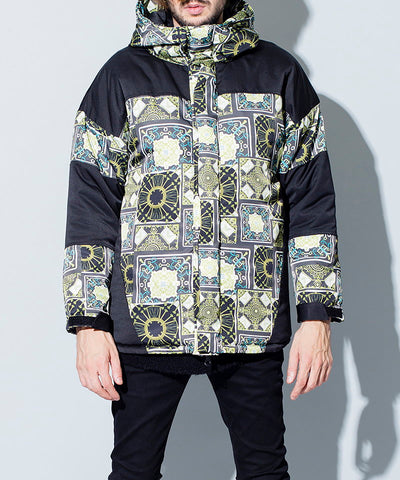 総柄切替中綿フーデッドBLZ