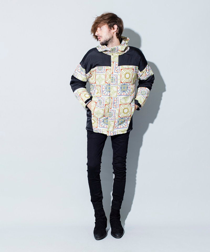 総柄切替中綿フーデッドBLZ