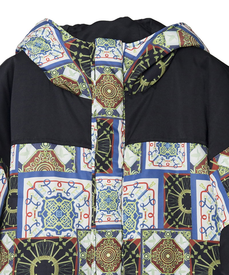 総柄切替中綿フーデッドBLZ