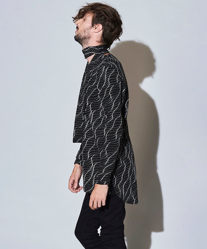 スヌード付ヘムラウンドロンT