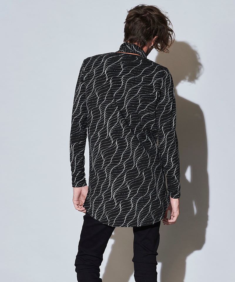 スヌード付ヘムラウンドロンT