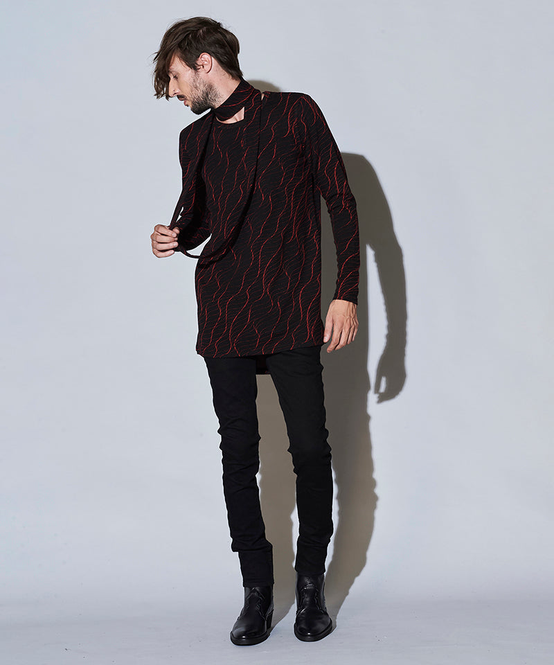 スヌード付ヘムラウンドロンT