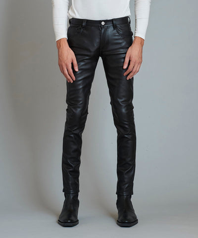 シンセティックレザーウォームスキニーPT