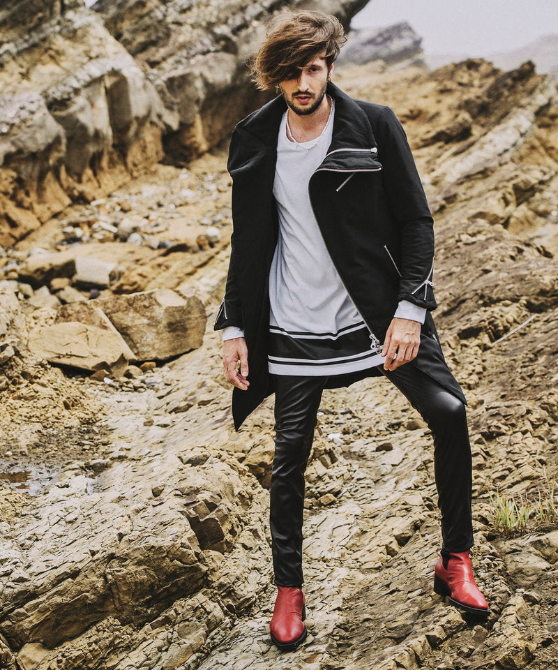 シンセティックレザーウォームスキニーPT