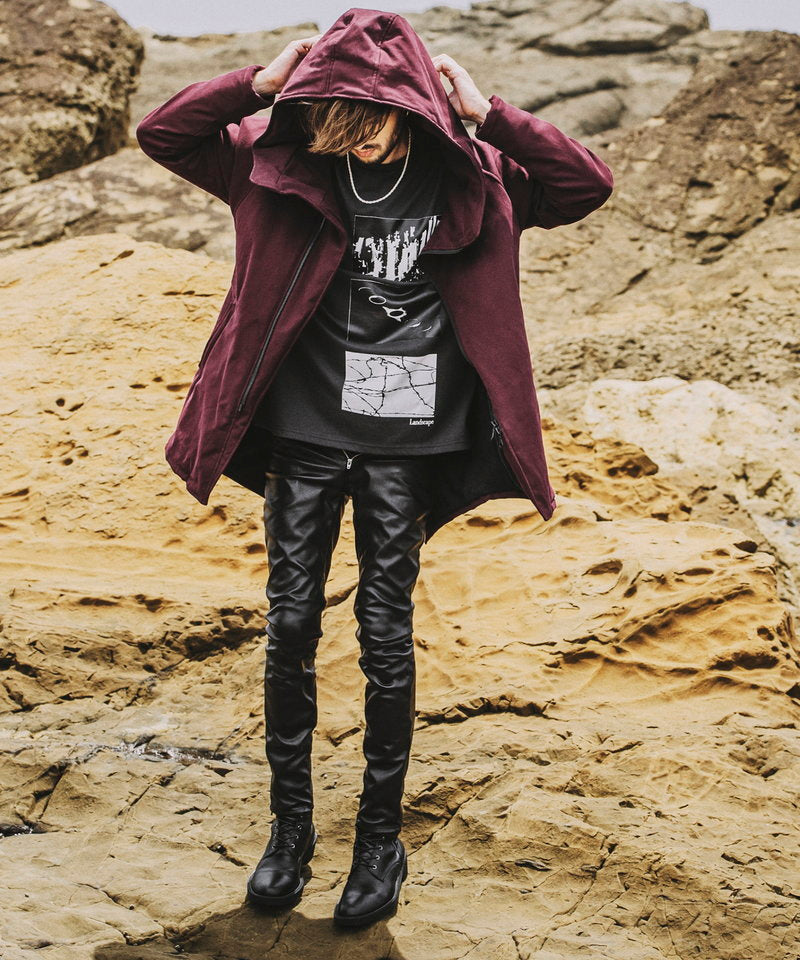 シンセティックレザーウォームスキニーPT