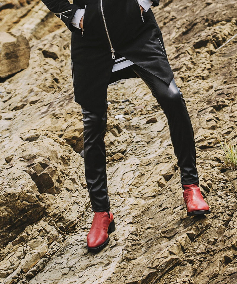 シンセティックレザーウォームスキニーPT