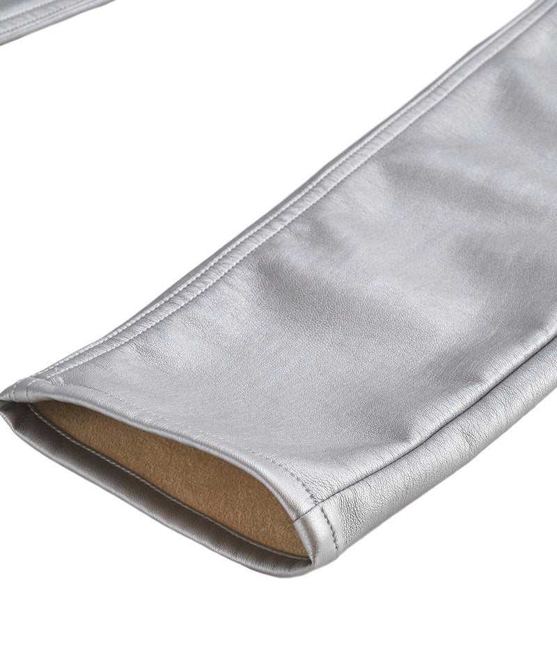 シンセティックレザーウォームスキニーPT