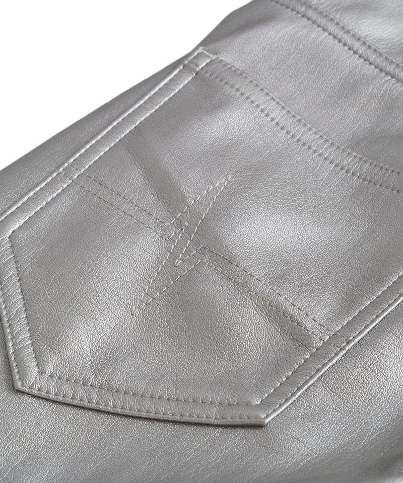 シンセティックレザーウォームスキニーPT