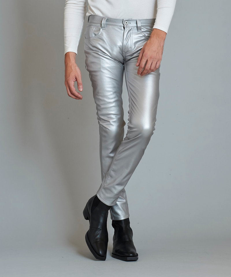 シンセティックレザーウォームスキニーPT