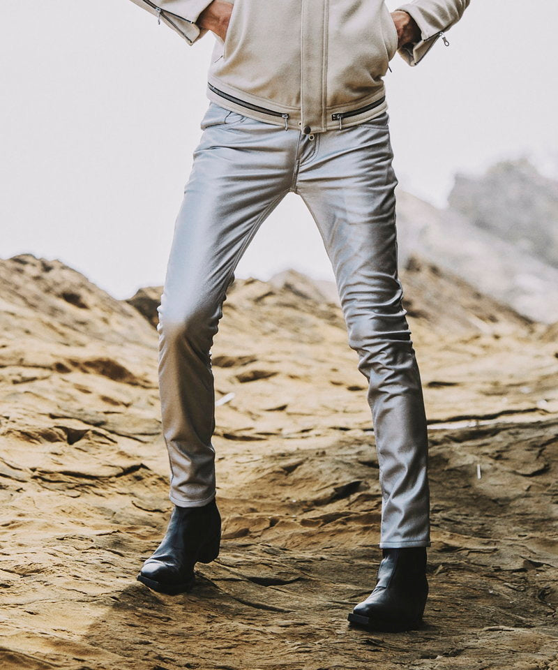 シンセティックレザーウォームスキニーPT