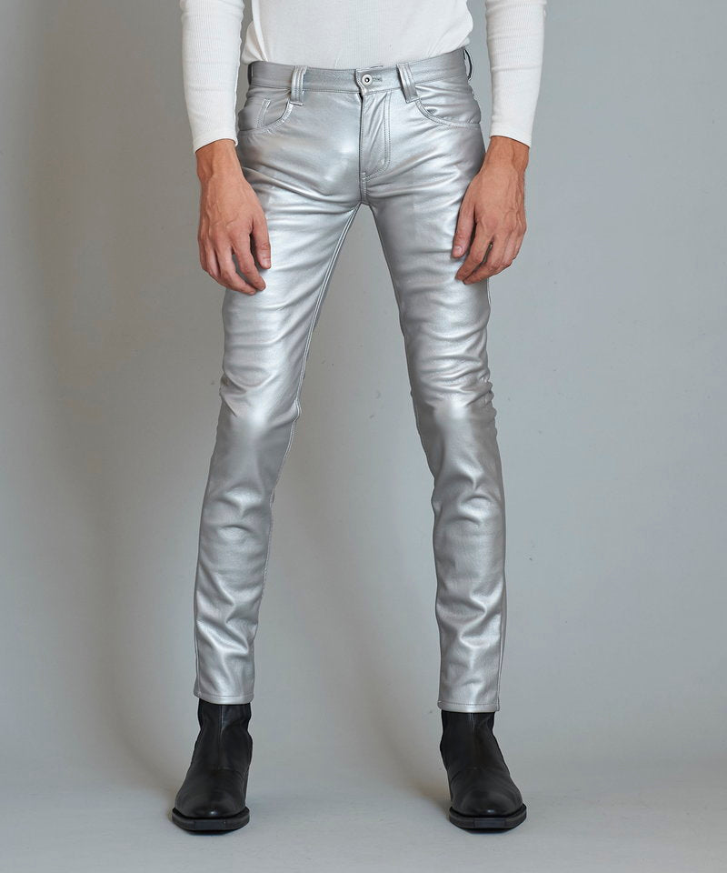 シンセティックレザーウォームスキニーPT