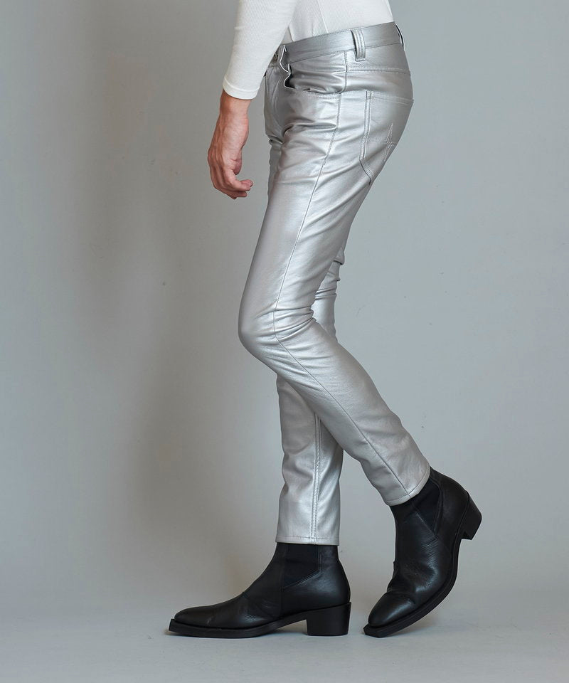 シンセティックレザーウォームスキニーPT