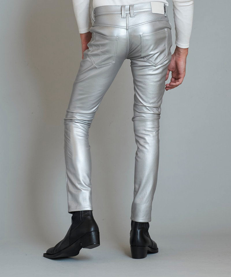 シンセティックレザーウォームスキニーPT