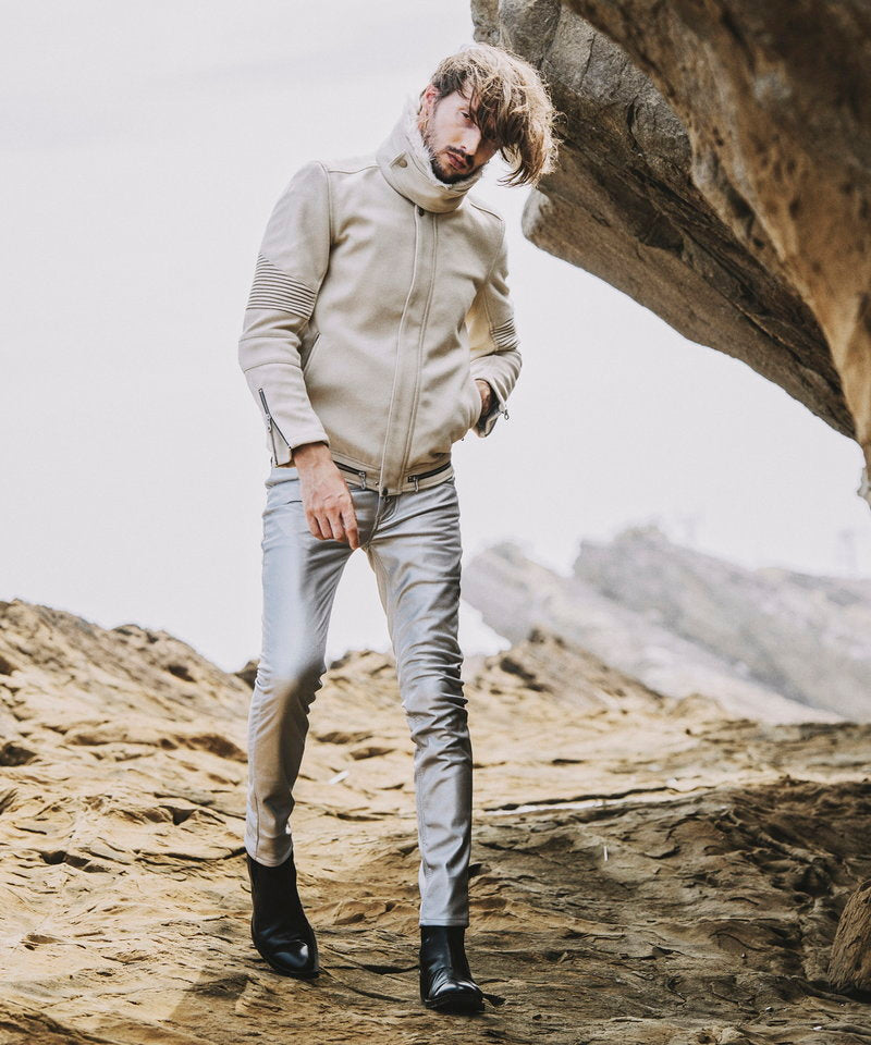 シンセティックレザーウォームスキニーPT