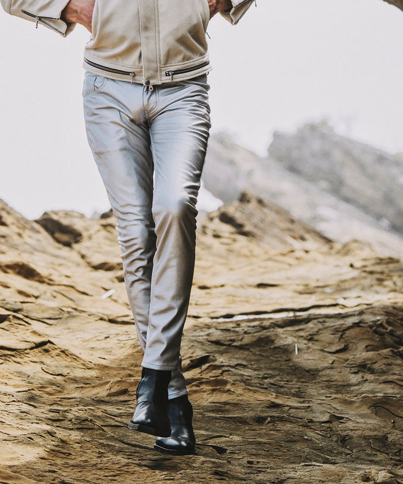 シンセティックレザーウォームスキニーPT