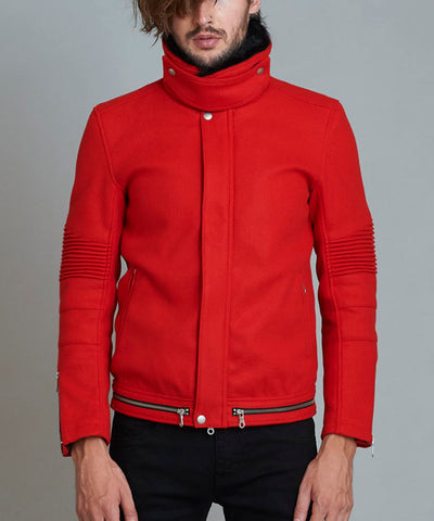 ハイネックエコファーライダースBLZ