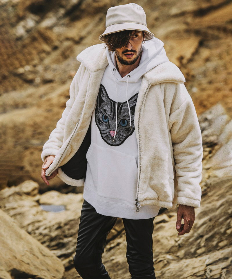 CATスパンコールBIGパーカ