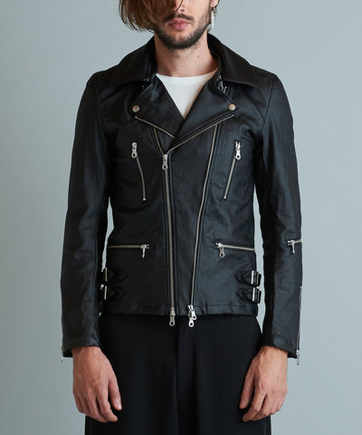 Coated stretch 2-way riders jacket