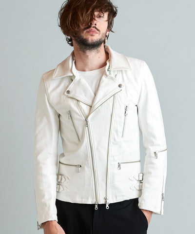 Coated stretch 2-way riders jacket