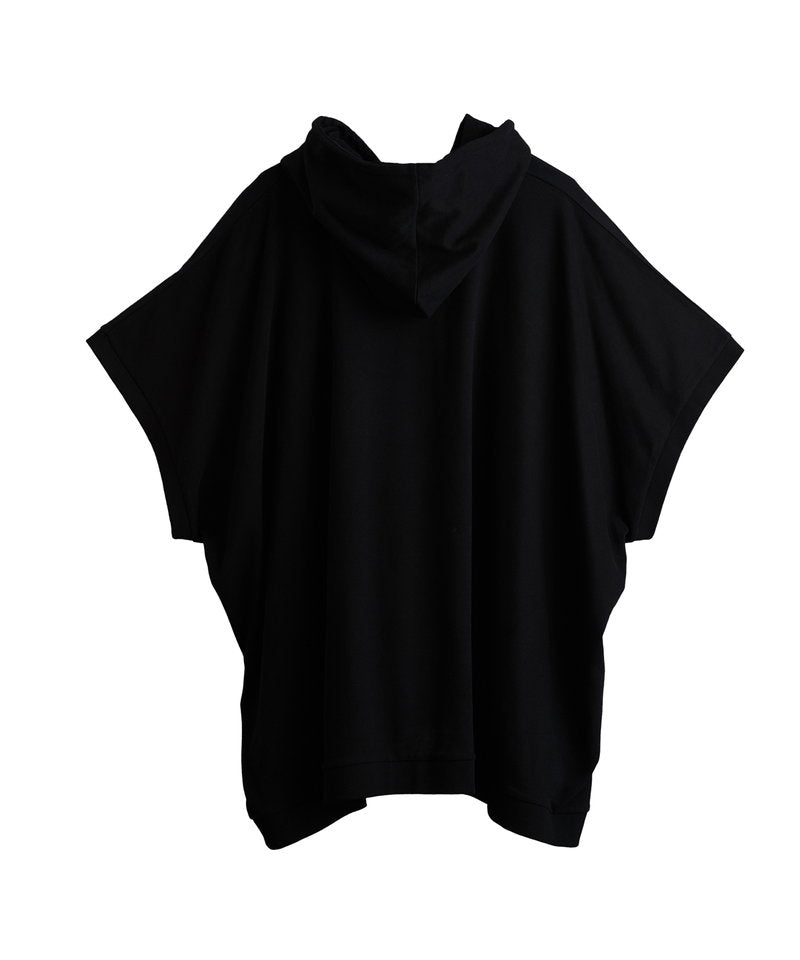 Dolman sleeve hooded poncho