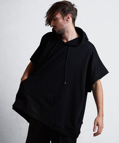 Dolman sleeve hooded poncho