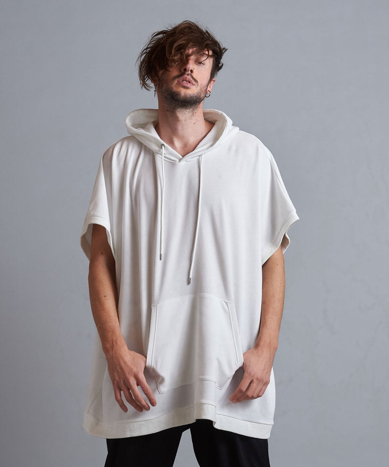 Dolman sleeve hooded poncho