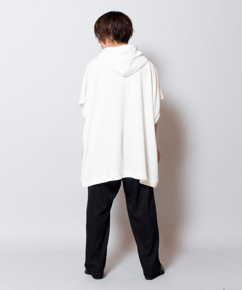 Dolman sleeve hooded poncho