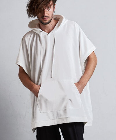 Dolman sleeve hooded poncho