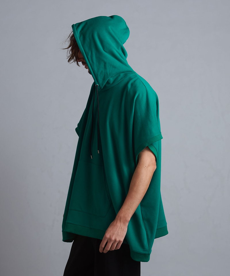 Dolman sleeve hooded poncho