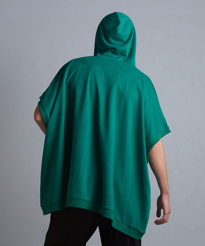 Dolman sleeve hooded poncho