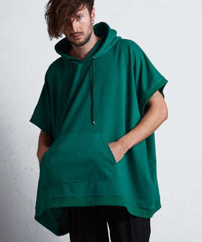 Dolman sleeve hooded poncho