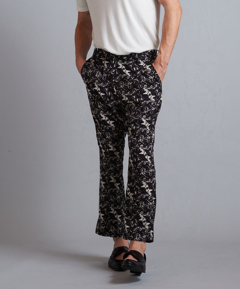 Back slit flare pants