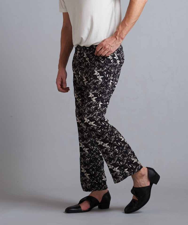 Back slit flare pants