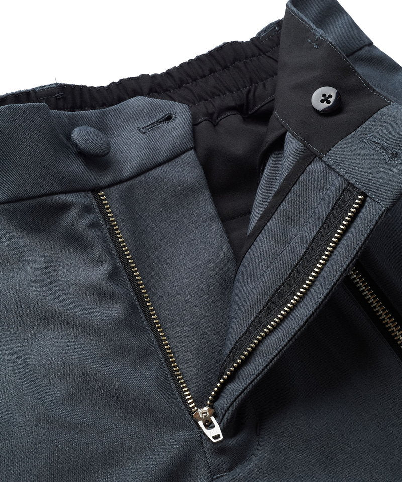 Front zip trousers