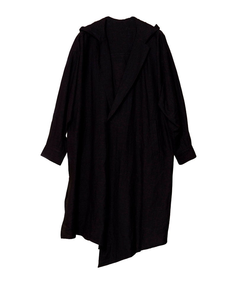 Asymmetrical hooded big long gown