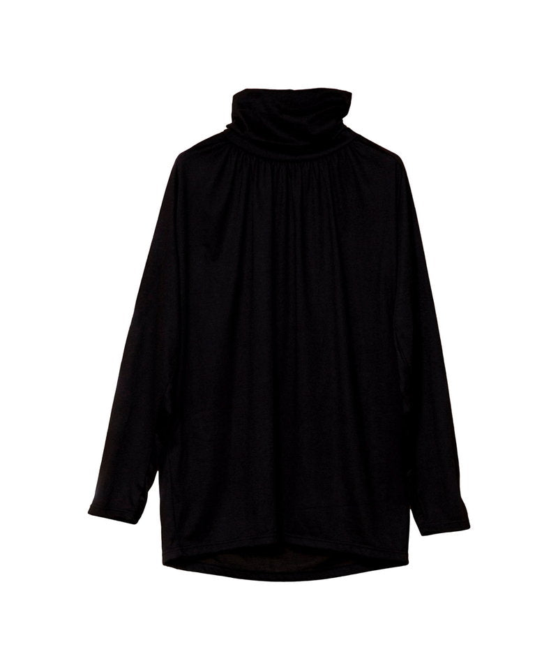 ネックギャザータートルネックロンT