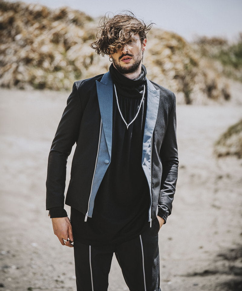 ネックギャザータートルネックロンT