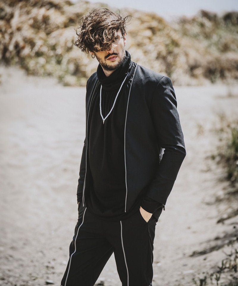 ネックギャザータートルネックロンT