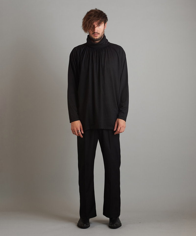 ネックギャザータートルネックロンT