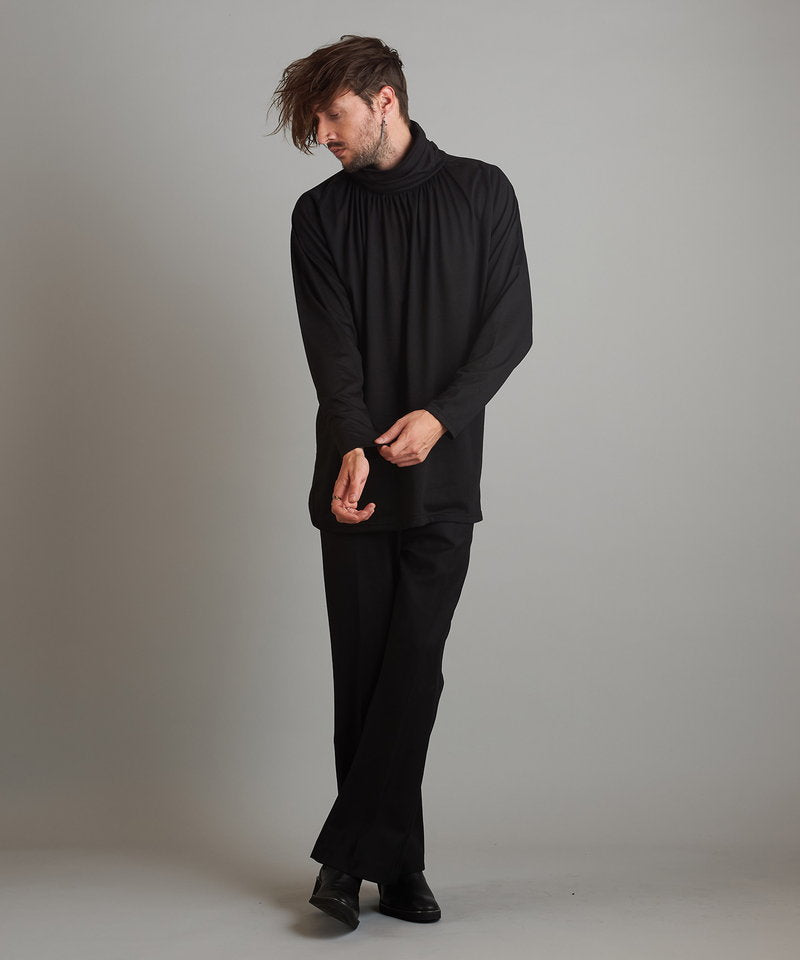 ネックギャザータートルネックロンT