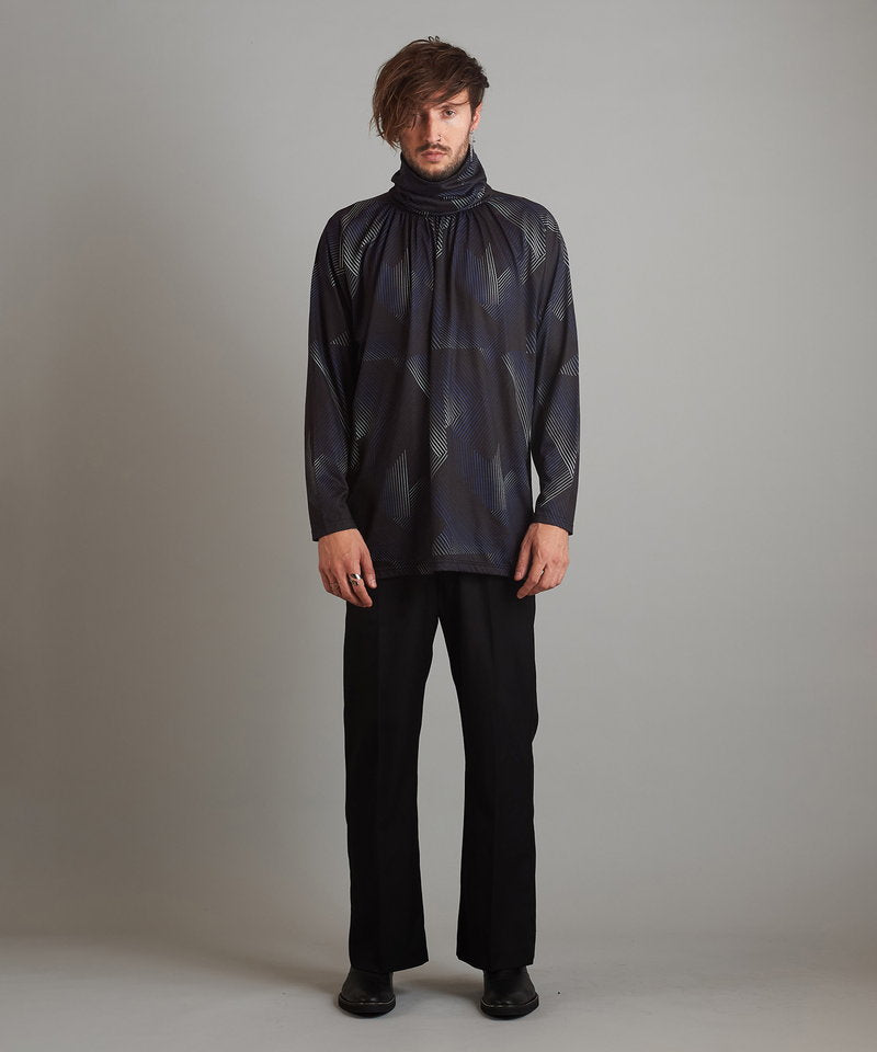 ネックギャザータートルネックロンT