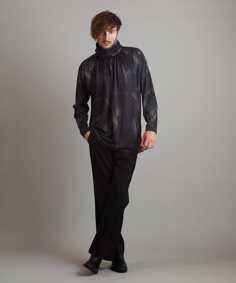 ネックギャザータートルネックロンT