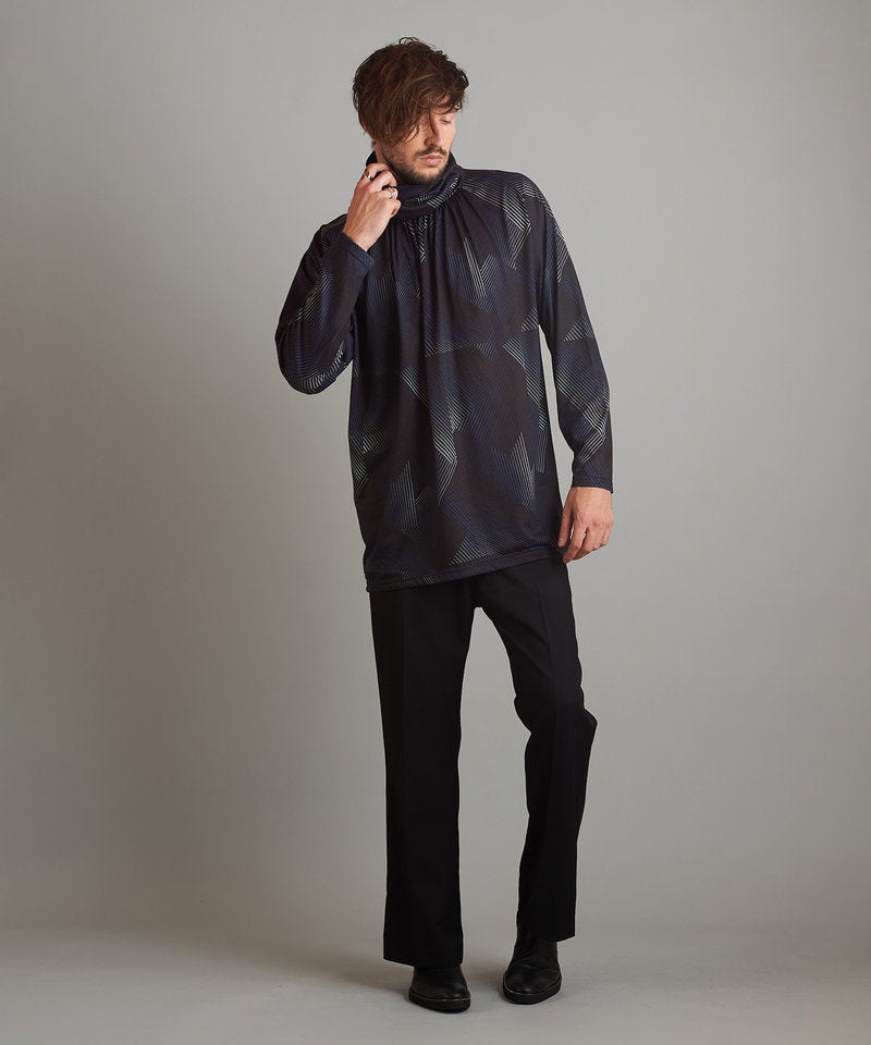 ネックギャザータートルネックロンT