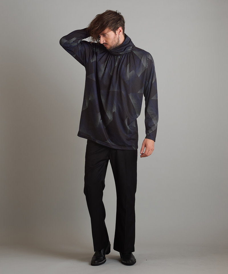 ネックギャザータートルネックロンT