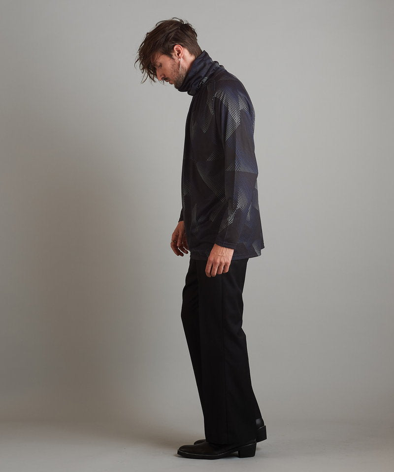 ネックギャザータートルネックロンT