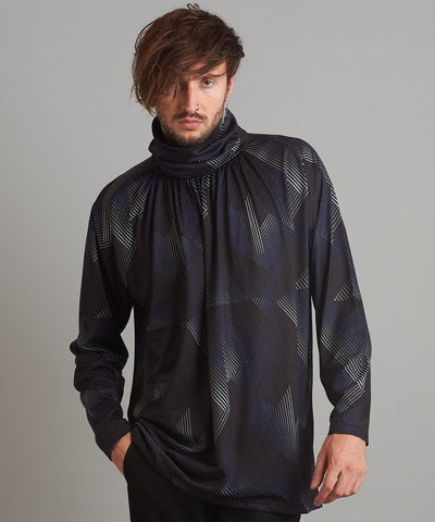 ネックギャザータートルネックロンT